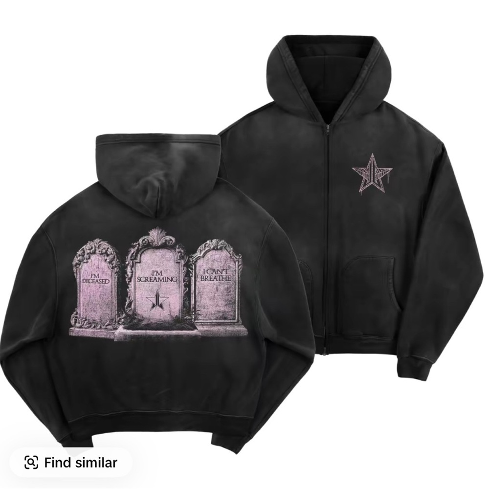 Jeffree Star Tombstone Zip Up Hoodie Limited Edition - LIMITED EDITION